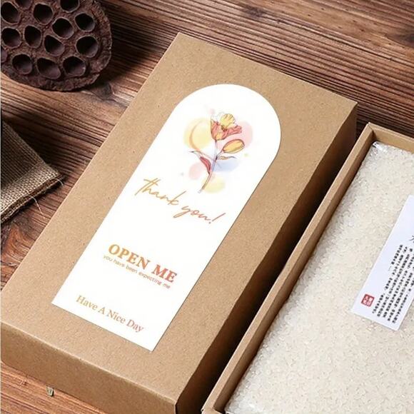 50 Floral Printed Rectangular Stickers - Picture 1 of 5